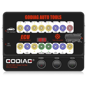 Protokoll tesztelő GODIAG GT100 OBD II OBD Break Out Box, ECU csatlakozó interfész, feszültségfigyelés, kiterjesztett diagnosztika és tápellátás akkumulátorcsere esetén - Img 2