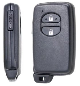 Techstar® 2 gombos autókulcs-burkolat, amely kompatibilis a Toyota Prius XW30 (2009–2012) modellekkel – közelségi érzékelő, TOY40 penge