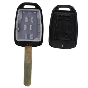 Carcasa cheie auto Techstar compatibila Honda Accord Civic CR-V Pilot Fit, set complet 3 butoane, cu lama metalica