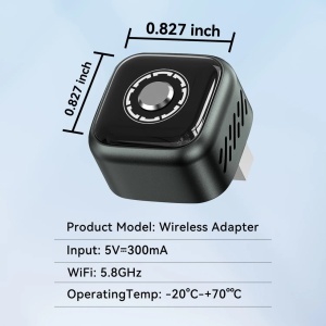 Techstar® B12 vezeték nélküli CarPlay és Android Auto 2 az 1-ben adapter, USB Compact, Bluetooth 5.3 + Wi-Fi 5.8GHz (5G), Plug & Play, vezérlő/visszaállító gomb + LED, automatikus csatlakoztatás - Img 11