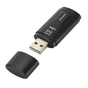 Techstar® M128 autós vevőadó, Bluetooth 5.0, USB port, AUX 3,5 mm, Csatlakozás az autó audio rendszeréhez, Fekete