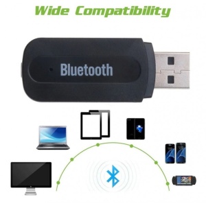 Techstar A2DP USB audió vevő, Bluetooth adapter, 3,5 mm -es jack, AUX adó, fekete - Img 7