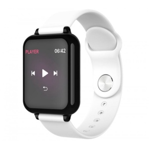 Techstar B57 Smartwatch Karóra, IP65 vízálló, Unisex Fitness Tracker, Pulse Monitoring, Bluetooth, Fehér - Img 5