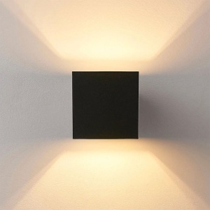 aplica led neagra lumina calda design cub modern techstar