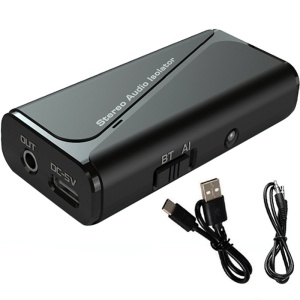 Techstar M29 2 az 1-ben Bluetooth audioadapter, 5.4-es verzió, zajszigetelő, interferencia-mentesítő, tiszta hang, kompatibilis a 3,5 mm-es jack csatlakozóval, autós audiorendszerrel és ottho