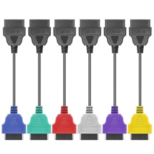 Techstar OBD2 6 db diagnosztikai adapterkábel, Fiat ECUScan és MultiECUScan Fiat, Alfa Romeo és Lancia modellekhez, 6 szín