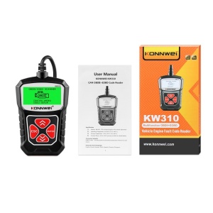 Tester diagnoza negru KONNWEI KW310 cu cutie si manual instructiuni