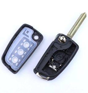 Techstar összecsukható, Nissan Qashqai, Juke, Sunny, 3 gombos, HOLD gombos csomagtartó, pengével együtt, elektronika nélkül, kompatibilis autós kulcsház - Img 2