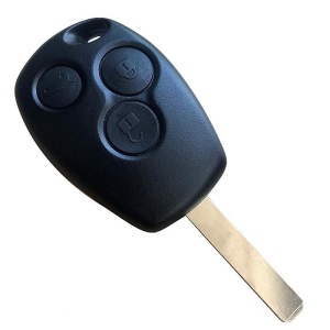 Techstar Renault Clio Autós kulcstartó, Megane, Laguna, Dacia Logan, Duster, Sandero, 3 gomb, VA6
