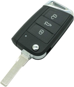 Techstar Skoda Octavia Fabia autó kulcstok, VW, 3 gombbal