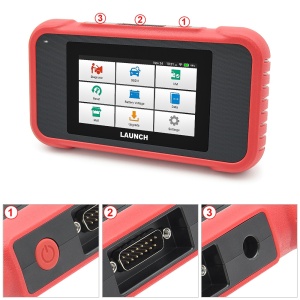Tester auto Launch X431 CRP129E V2.0 cu ecran color si carcasa rosie
