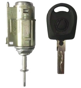 Bal oldali első ajtózár hengerzárbetét Techstar kulccsal, kompatibilis az Audi A6 C5 / Allroad / S6 (1997–2005) modellekkel, OE kód: 4B1837063A (egyenértékű: 4B1837063) - Img 4
