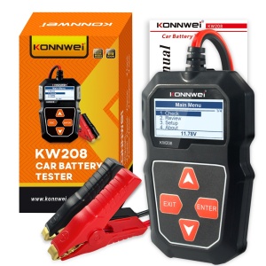 KONNWEI KW208 Autós Generátor Akkumulátor Teszter, 12V, Töltési Teszt, Indítás, Indítás, AGM, GEL, LiFePO4, LCD Kijelző