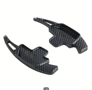 Padele volan carbon negru vedere laterala