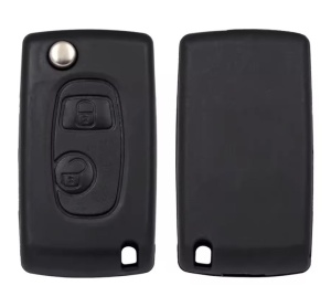 Carcasa cheie auto transformatoare in flip 2 butoane cu lama SX9 pentru Citroen Saxo Xsara Picasso Berlingo 1999-2008 vedere fata si spate