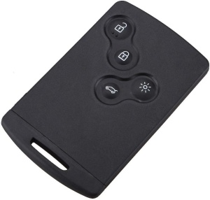 Smartcard Key Shell, 4 gomb, Techstar, Kompatibilis a következőkkel: Renault Megane III, Scenic, Laguna III, Clio, Captur