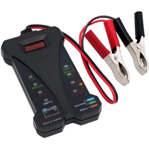 Techstar® 12V digitális autóakkumulátor teszter feszültségmérővel és generátor töltőrendszer elemzővel