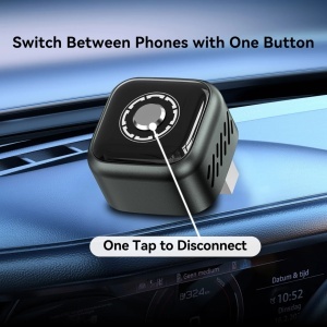 Techstar® B12 vezeték nélküli CarPlay és Android Auto 2 az 1-ben adapter, USB Compact, Bluetooth 5.3 + Wi-Fi 5.8GHz (5G), Plug & Play, vezérlő/visszaállító gomb + LED, automatikus csatlakoztatás - Img 8