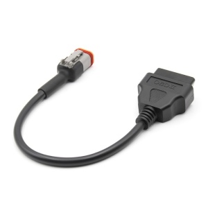 cablu adaptor Techstar OBD2 4 pini la 16 pini Harley Davidson negru