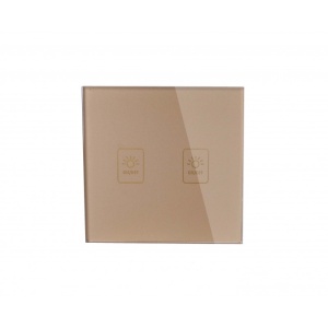 Panou frontal intrerupator touch Techstar TG02 auriu design modern