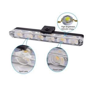 Techstar LED-es lámpák, 4x6, Stroboszkóp figyelmeztető vaku, 12V-os tápegység, Piros és kék - Img 7