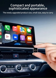 Techstar M5 2 az 1-ben vezeték nélküli CarPlay és Android Auto adapter, USB Mini, BT + Wi-Fi 5GHz, kapcsoló/visszaállító gomb, automatikus újracsatlakozás, Plug & Play - Img 4