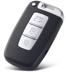 Techstar összecsukható autókulcs ház kompatibilis Hyundai Sonata, Azera, Genesis Coupe, ix35, i30, i45 és Kia Forte, Sportage, K2, K5, 3 gomb, HOLD csomagtartó, HYN14 bal lapát, elektronika nélkül. - Img 3
