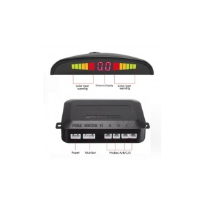Techstar parkolóérzékelő készlet, parktronic érzékelő, kijelző, radar, monitor, 4 érzékelővel, fehér - Img 5
