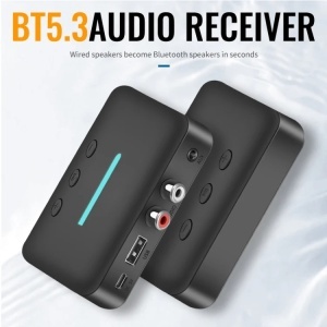 Techstar T88 Bluetooth Audio Receiver, Bluetooth 5.3, Bluetooth 5.3, AUX 3.5mm + RCA L/R, USB Play (U-Disk), USB-C 5V, 10m hatótávolság, Stereo HiFi - Img 2