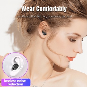 Techstar TWS Bluetooth vezeték nélküli fülhallgató, BT 5.0 technológiával, fekete - Img 9