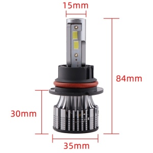 2 db Techstar® V8 Auto LED-es készlet, 9007, 120 W, 12-24 V, 15000 lumen, 6000 K, sugárszög 360°, CSP 3570, Canbus, alumínium radiátor, hűtéstechnika, ezüst - Img 7
