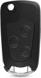 Autókulcs ház Techstar autókulcs átalakító készlet kompatibilis Ford Focus/Mondeo/Fiesta/Transit, 3 gomb, HU101 penge, fekete - elektronika nélkül - Img 7