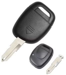 Autókulcs komplett távirányítóval Techstar kompatibilis Renault Clio II, Kangoo, Twingo, Master, 1 gomb, 433 MHz, PCF7946 ID46, penge NE72 - Img 3