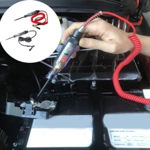 Diagrame/indicatii pe ambalaj tester tensiune auto 6–24V DC