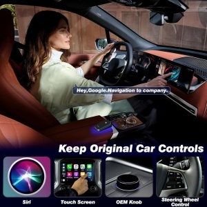 Techstar® B12 vezeték nélküli CarPlay és Android Auto 2 az 1-ben adapter, USB Compact, Bluetooth 5.3 + Wi-Fi 5.8GHz (5G), Plug & Play, vezérlő/visszaállító gomb + LED, automatikus csatlakoztatás - Img 5