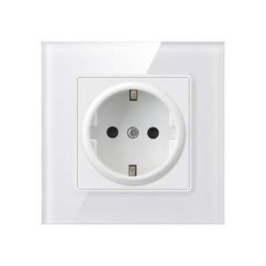 Techstar® Crystal TS1 aljzat, biztonságos üveg, egyszerű, fagyfehér színű, 16 A