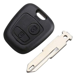 carcasa cheie auto techstar cu butoane mari si lama metalica compatibila peugeot 206 207 307 308