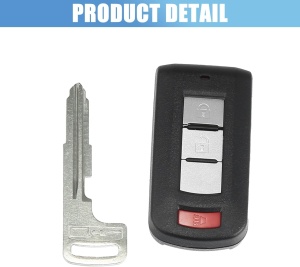 carcasa cheie auto techstar cu 3 butoane si lama netaiata, compatibila mitsubishi outlander si lancer