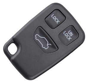 Techstar 3 gombos autókulcs ház Volvo S40, V40, S70, C70, V70, XC70, XC90, S60, S80, S90, V70, V90 számára