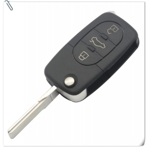 Cheie auto Audi 3 butoane cu lama metalica pliabila