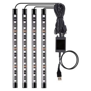 Techstar Auto MuliColore RGB 12 LED-szalagok, 4 db, Android vezérelt - Img 8
