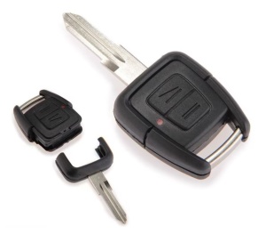 Techstar autókulcs-ház 2 gombbal és bal oldali pengével - kompatibilis az Opel és Vauxhall Astra, Corsa, Meriva, Zafira modellekkel