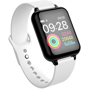 Techstar B57 Smartwatch Karóra, IP65 vízálló, Unisex Fitness Tracker, Pulse Monitoring, Bluetooth, Fehér - Img 1