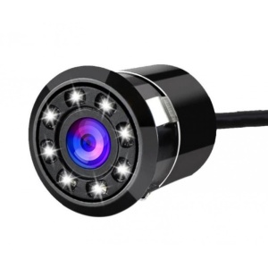 Techstar IR Autós Tolatókamera, 4 LED-es, Éjszakai üzemmóddal, 170°-os látószöggel, Vízálló