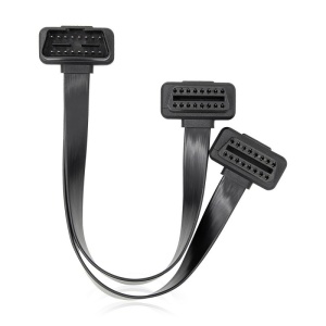 Techstar Kábelhosszabbító, 2 az 1 -ben, automatikus adapter, 16 tűs, OBD2-hez, 30 cm