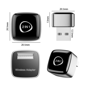 Techstar M5 2 az 1-ben vezeték nélküli CarPlay és Android Auto adapter, USB Mini, BT + Wi-Fi 5GHz, kapcsoló/visszaállító gomb, automatikus újracsatlakozás, Plug & Play - Img 11