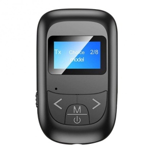 Techstar T14 Bluetooth adóvevő, Bluetooth 5.0, beépített mikrofon, LCD képernyő, AUX, beépített akkumulátor, médiavezérlés, kihangosító, MicroUSB