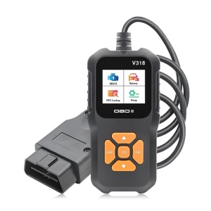 Techstar V318 Autódiagnosztikai teszter, hibakódok olvasása/törlése, LCD, akkumulátor-/töltőrendszer-szkenner, ABS-kódok tesztelése, olvasása/törlése, élő adatok megtekintése