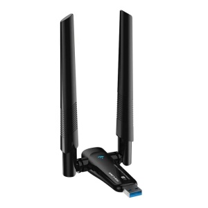 Vezeték nélküli adapter Techstar® AX 1800 kétsávos, 1200 Mbps, USB 3.0, 2.4G/5G, nagy hatótávolságú, 2 antenna, fekete