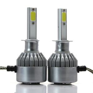 Becurile LED auto C6 H1 cu racire si lumina alba rece, 3800 lumeni